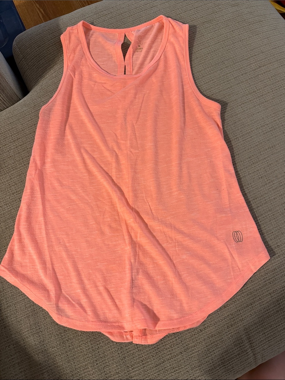 Balance Collection Coral Scoop Neck Tank with Back Keyhole